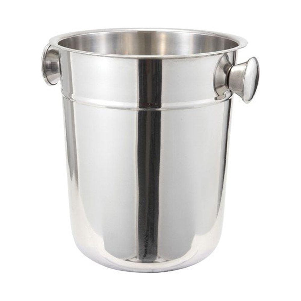 8-Quart Silver Stainless Steel Wine Bucket with Mirror Finish