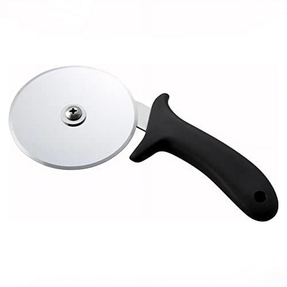 Stainless Steel 4-Inch Blade Pizza Cutter with Black Handle