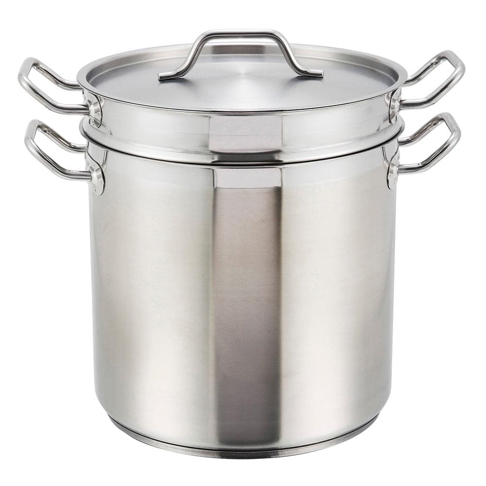 Stainless Steel 8-Quart Double Boiler with Lid