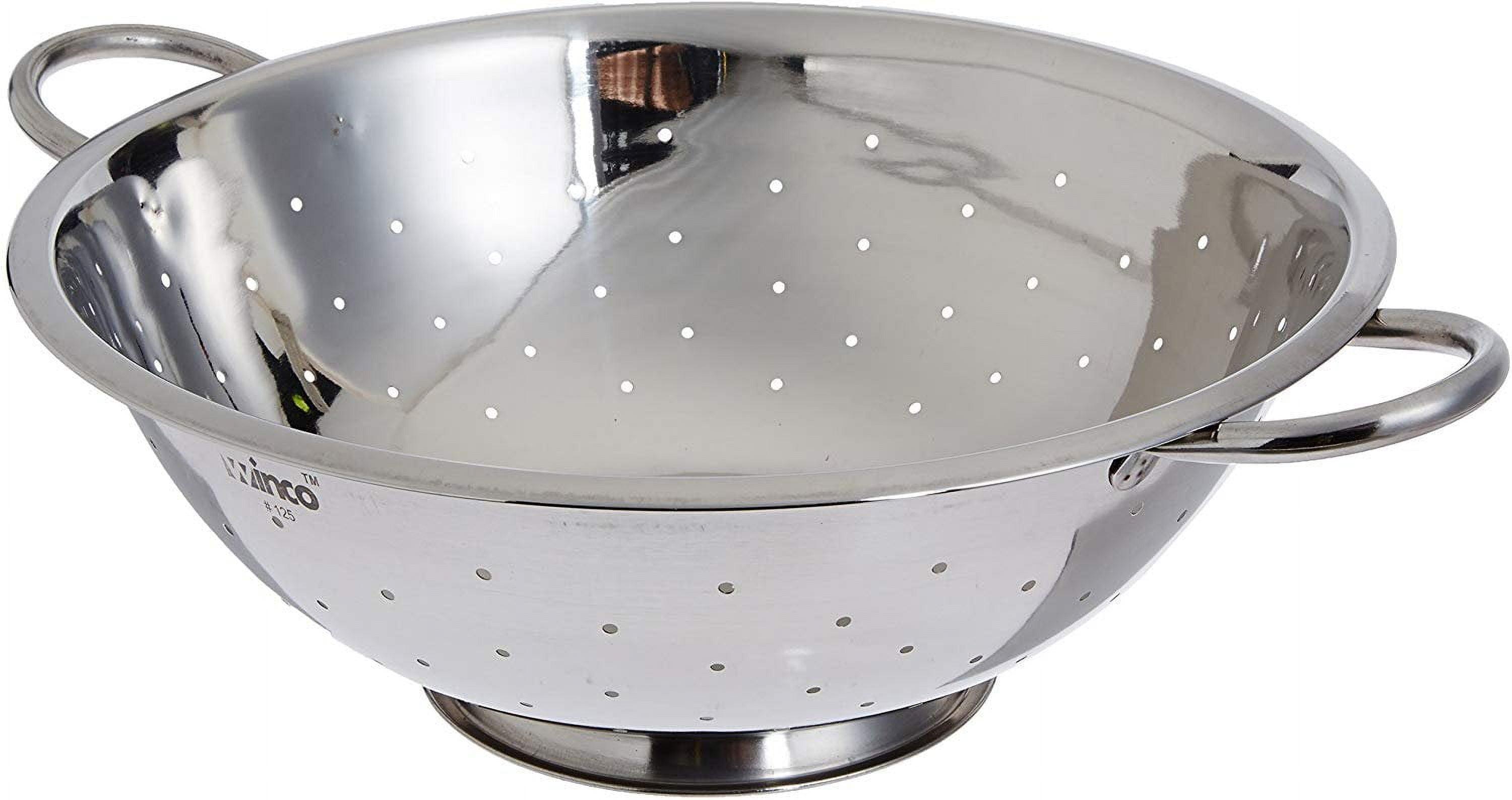Winco Colander, Stainless Steel, with Handles, 8 Quart