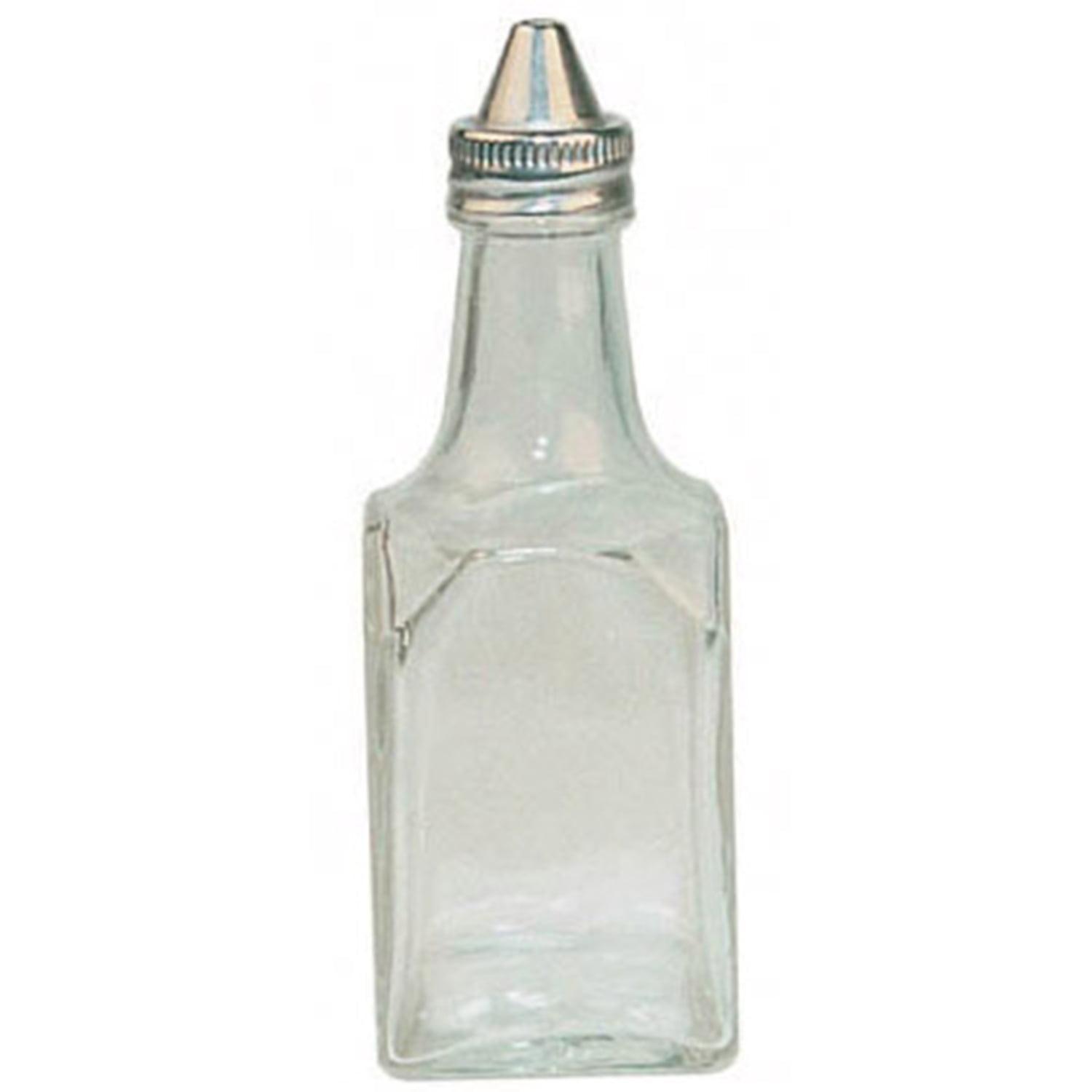 Clear Glass 6 oz Oil and Vinegar Cruet with Cone Top