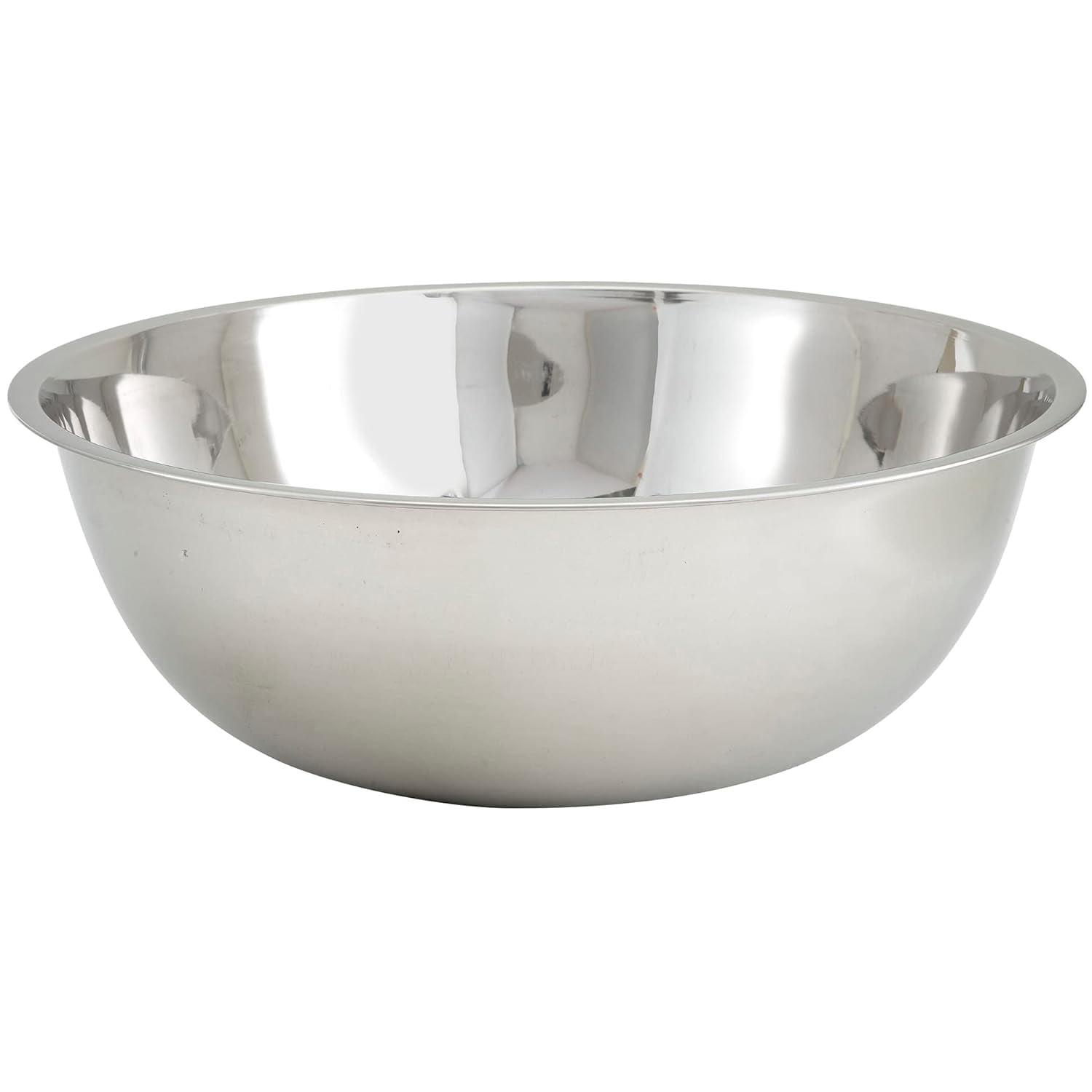 Winco Mixing Bowl, Economy, Stainless Steel, 20 Quart