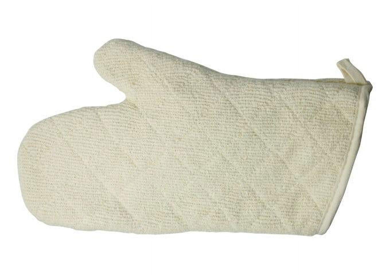 Beige 13" Heat Resistant Silicone Lined Oven Mitt