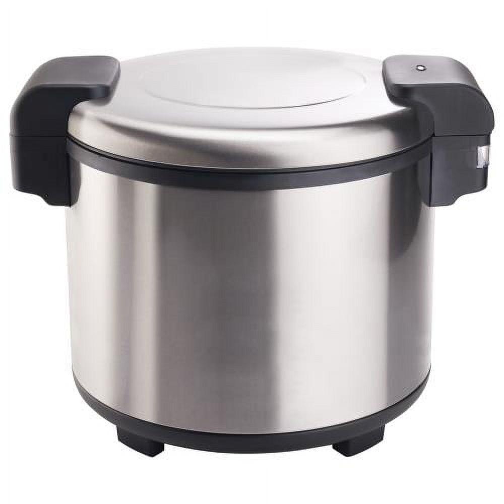 Silver Stainless Steel Electric Rice Warmer, 100 Cup Capacity