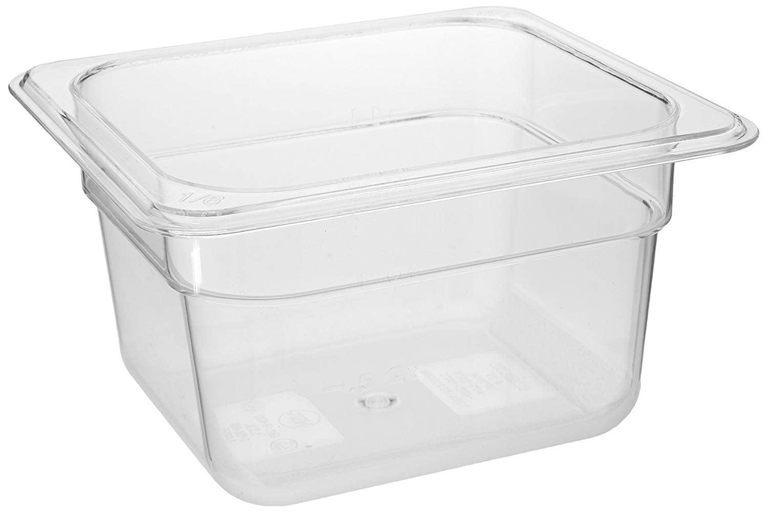 Winco Polycarbonate Food Pan, 1/6 Size, 3.5" Depth