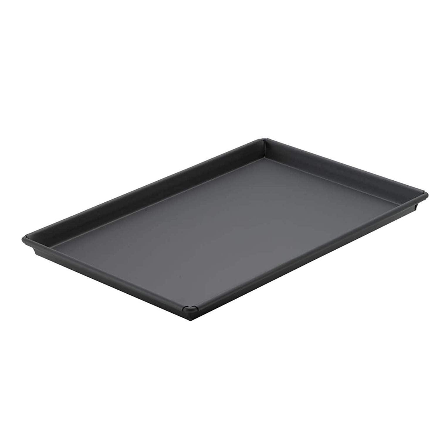 Winco Sicilian Pizza Pan, Cold-Rolled Steel, Non-stick, Black