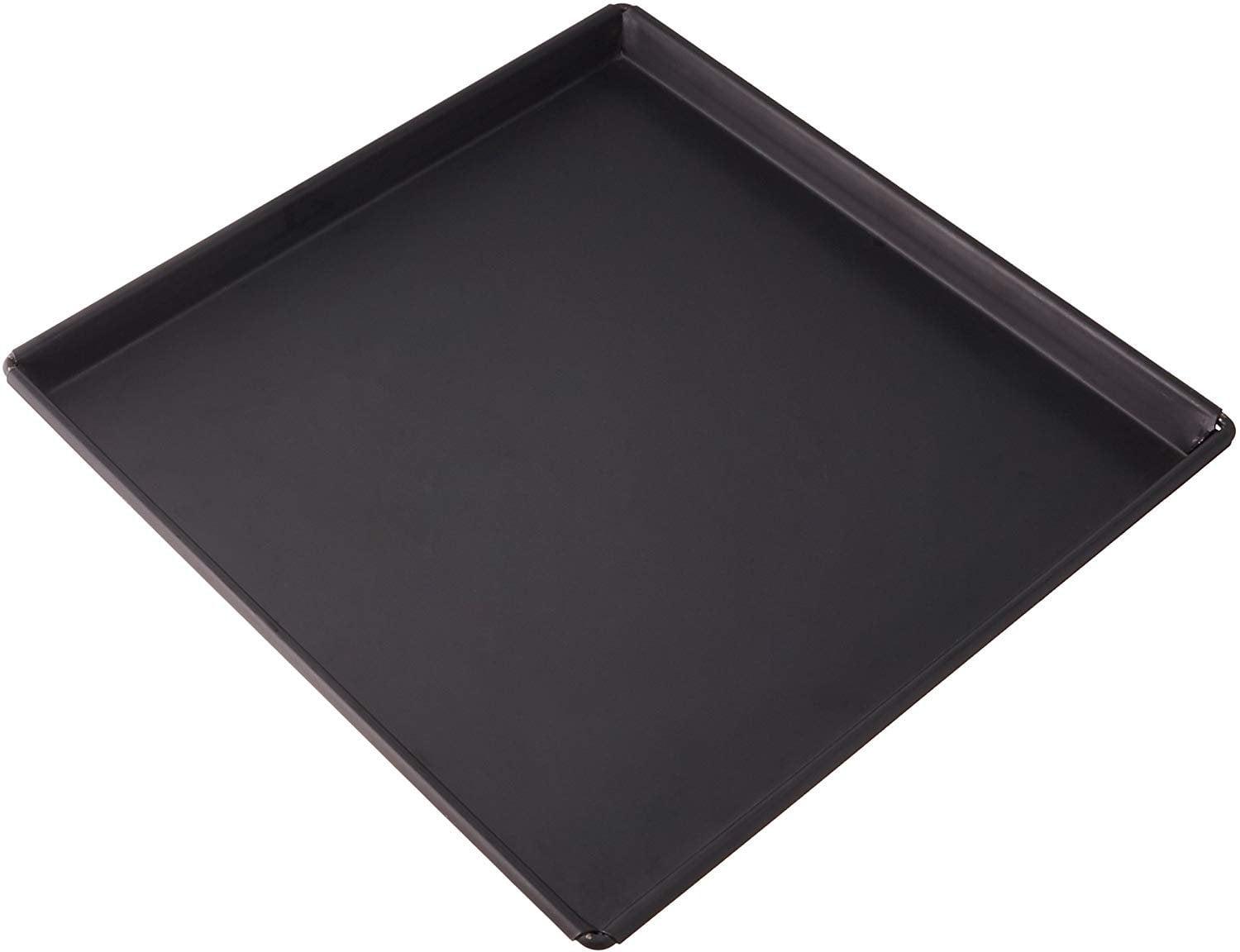 Winco Sicilian Pizza Pan, Cold-Rolled Steel, Non-stick, Black