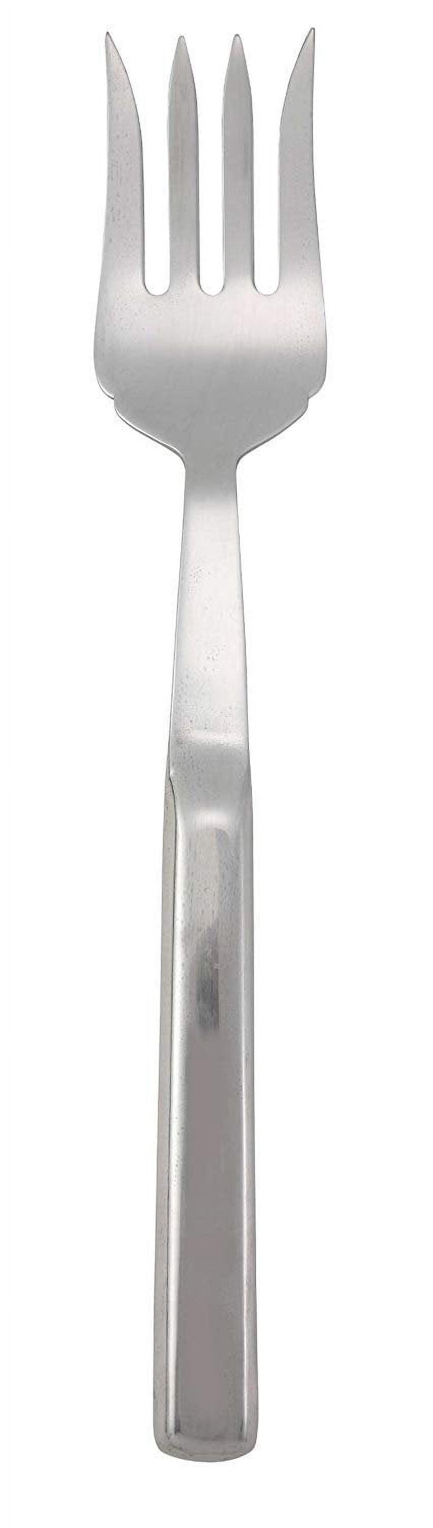 10" Silver Stainless Steel Hollow Handle Serving Fork