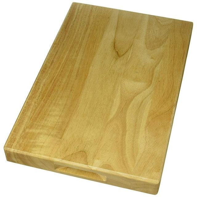 Winco Heavy-Duty 1.75" Thick Wood Cutting Board, 12" X 18", Natural Wood