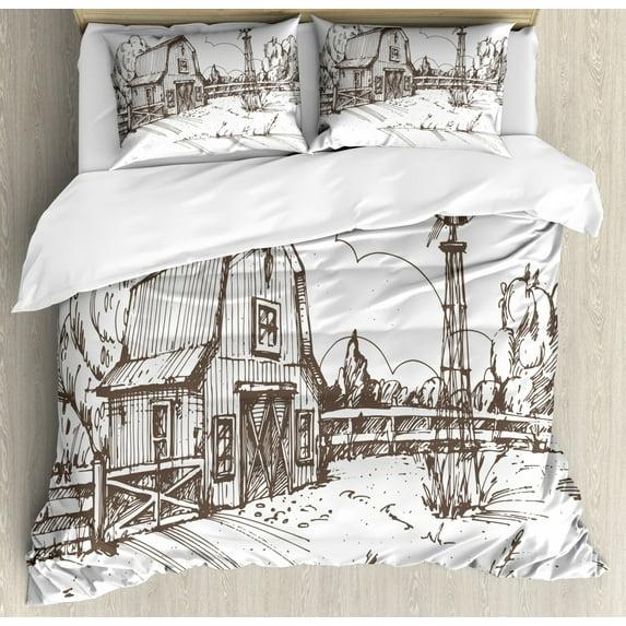 Ambesonne Farmhouse / Country Duvet Cover Set
