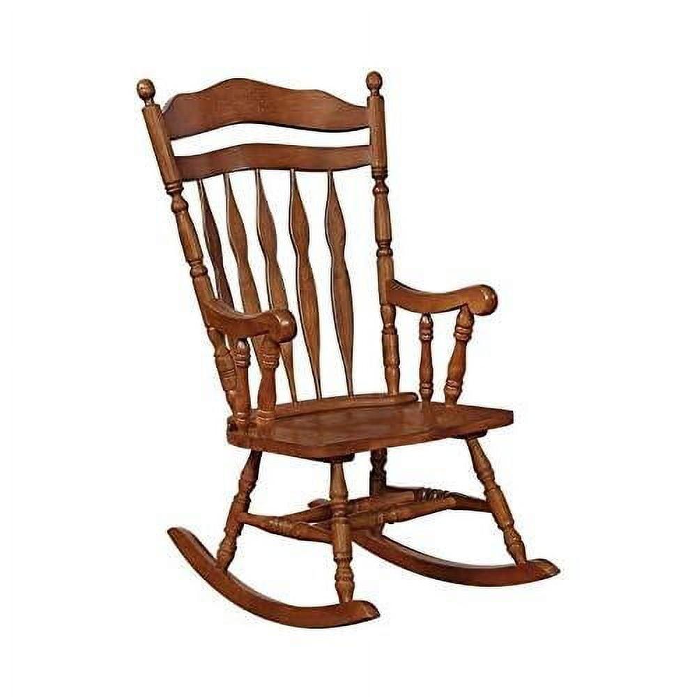 Walnut Traditional Arrow Back Wooden Rocking Chair