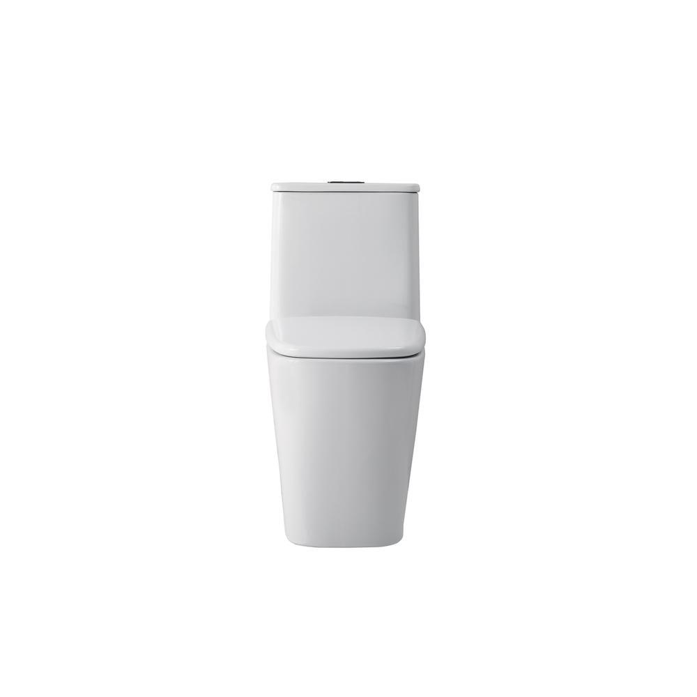 Elegant Kitchen and Bath Winslet One-Piece Floor Square Toilet 27X14X31 In White