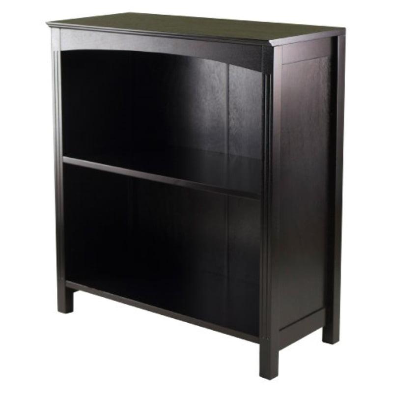 30" x 25.98" Terrace 3 Tier Bookshelf Espresso Brown - Winsome: Mid-Century Modern Style, Wood Composite, Metal Hardware