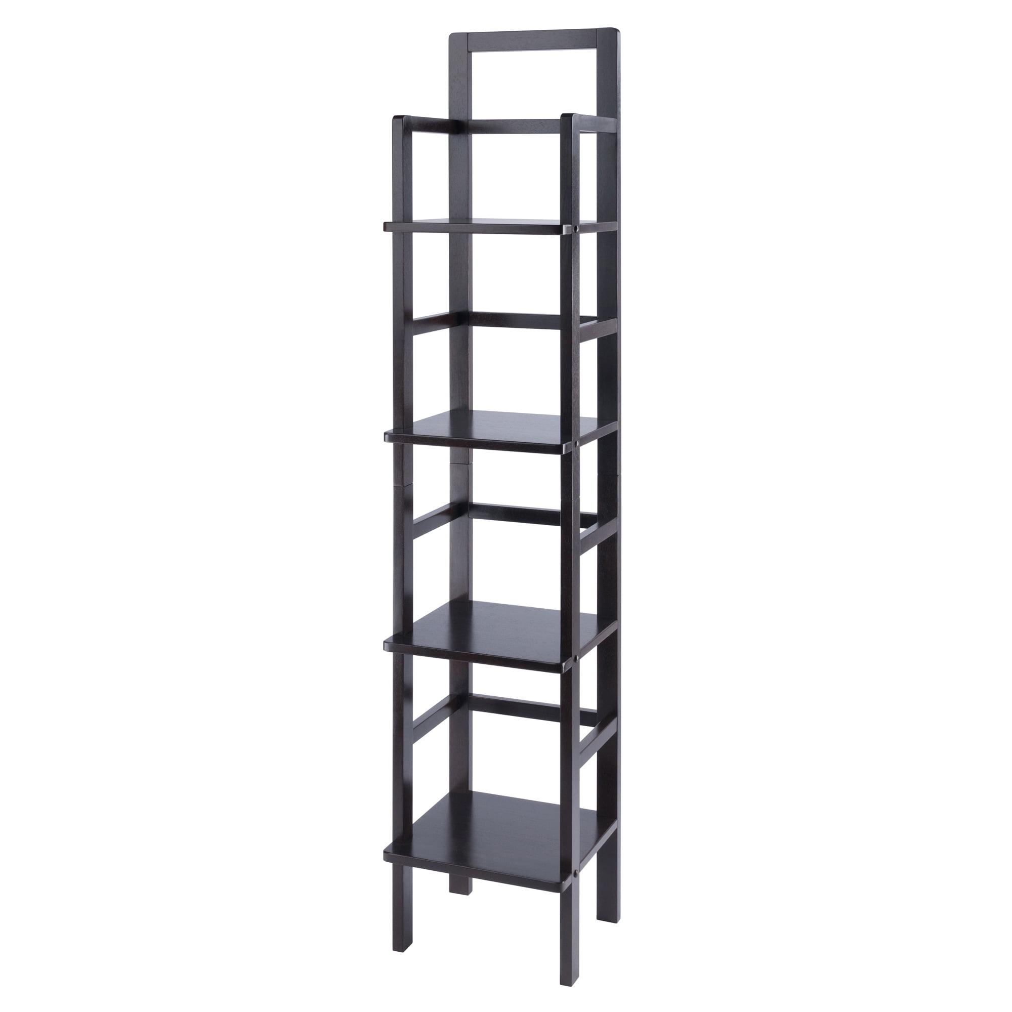 Aiden Black Wood Narrow Transitional Baker's Rack