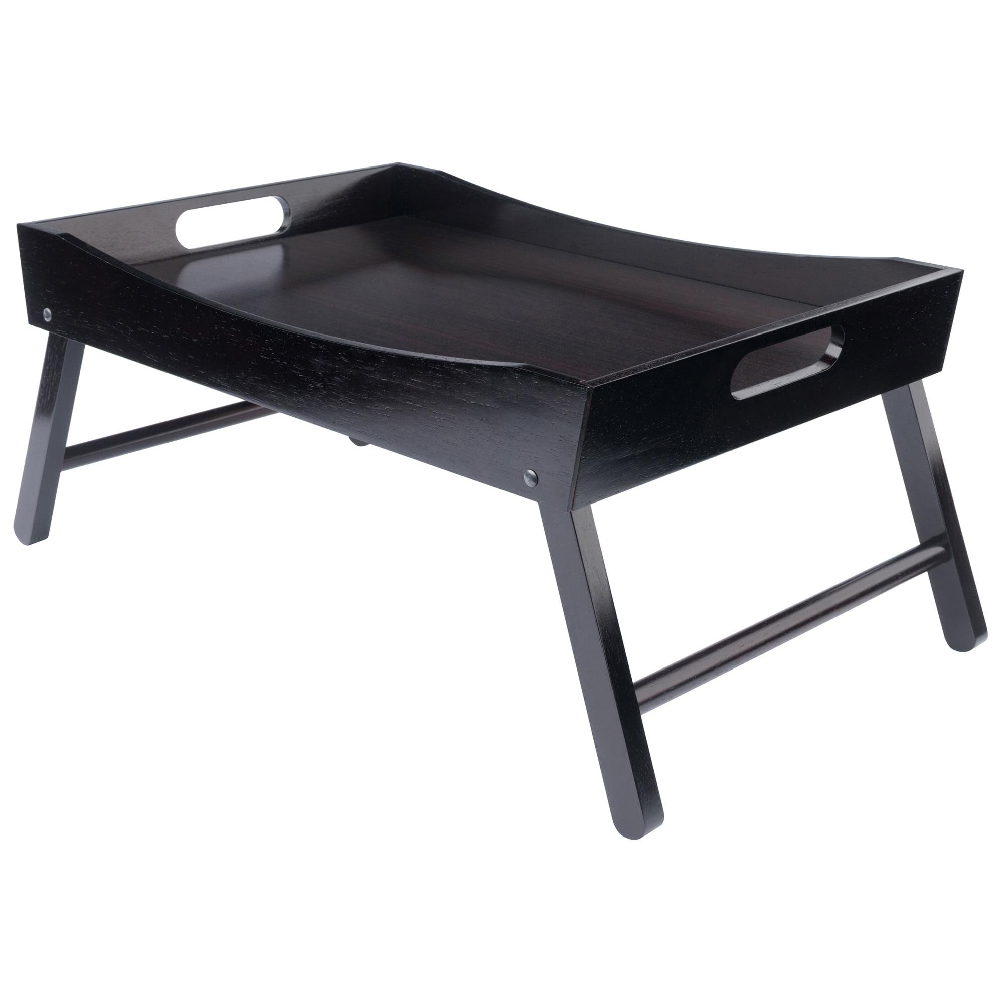 Winsome Benito Breakfast Tray in Espresso Finish: Wood Composite Bed & Serving Tray, Rectangle, 24.41" x 14.96"
