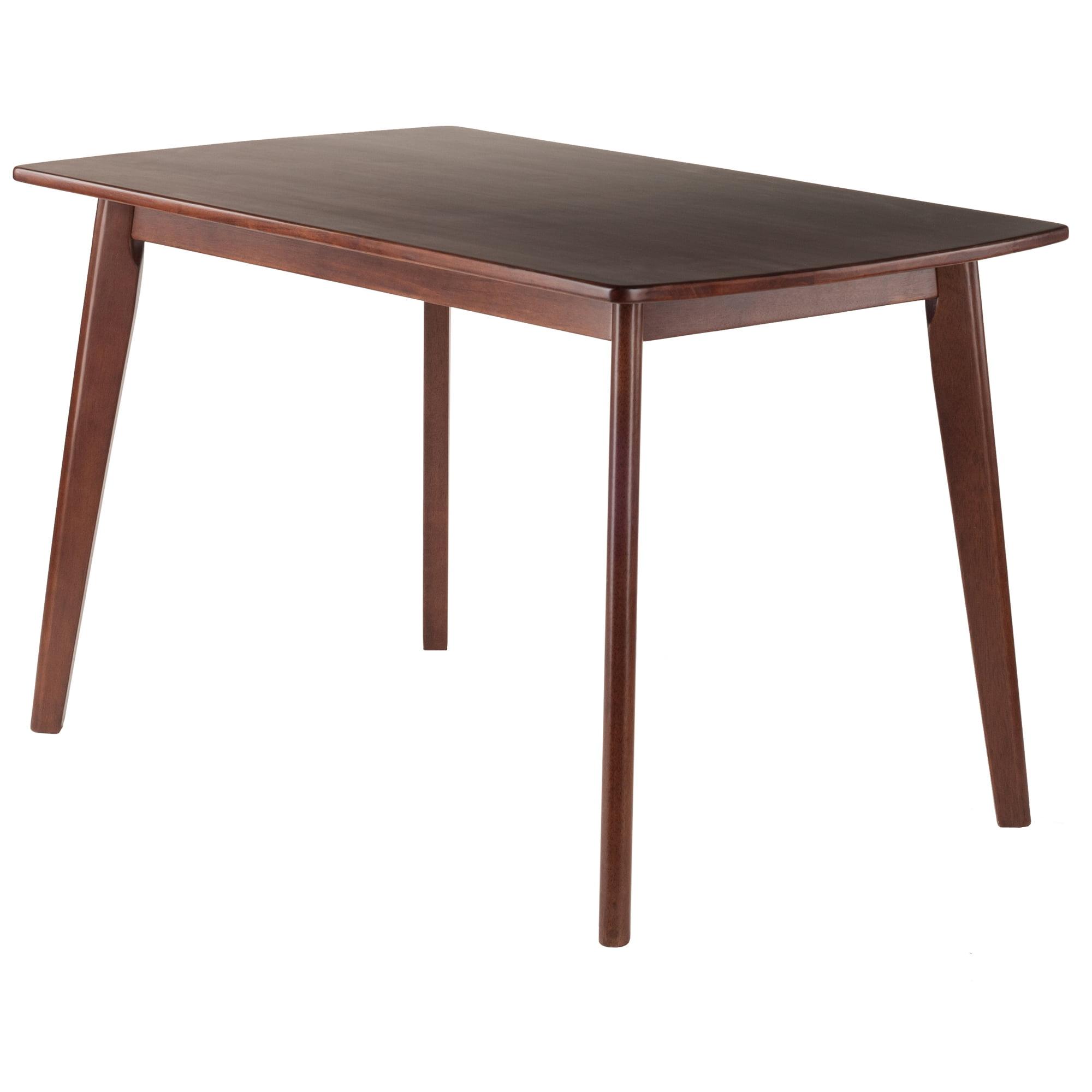 Winsome Shaye Walnut Solid Wood Mid-Century Modern Dining Table