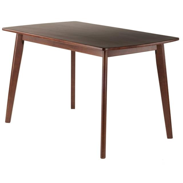 Shaye Dining Table Walnut - Winsome: Solid Wood, Tapered Legs, Contemporary Style, Seats 4