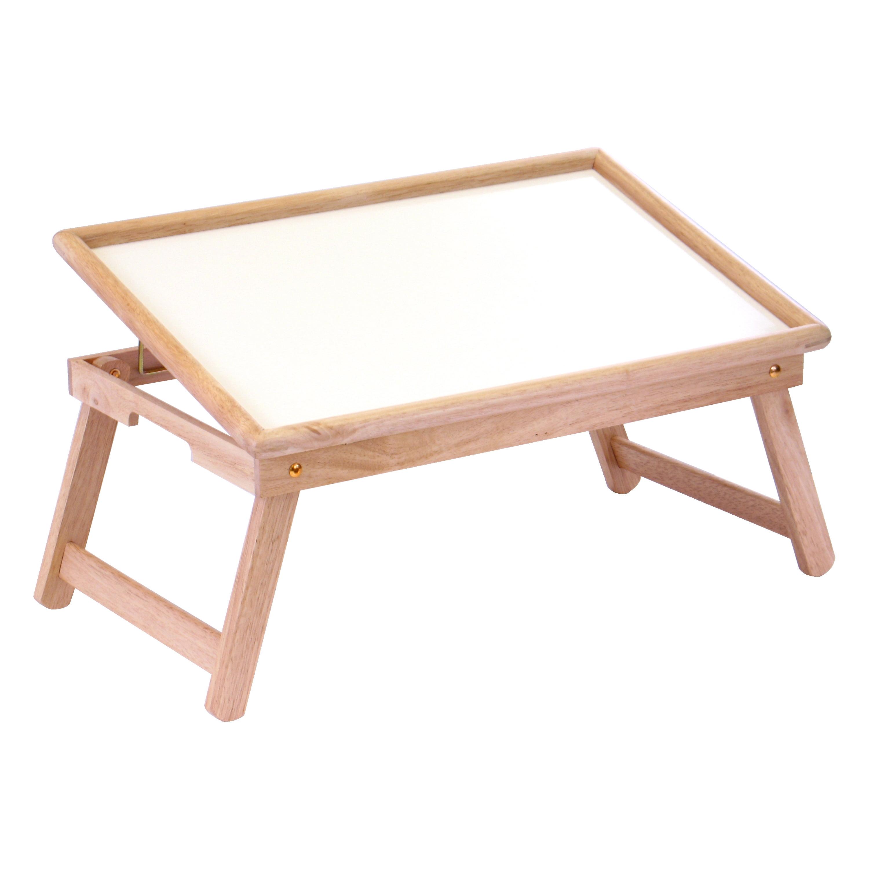 Winsome Natural Wood and White Melamine Foldable Breakfast Tray