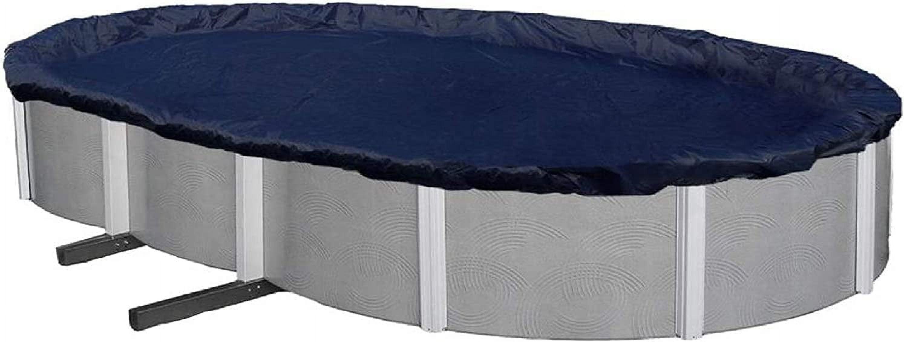 12' x 18' Oval Blue Laminated Polyethylene Winter Pool Cover