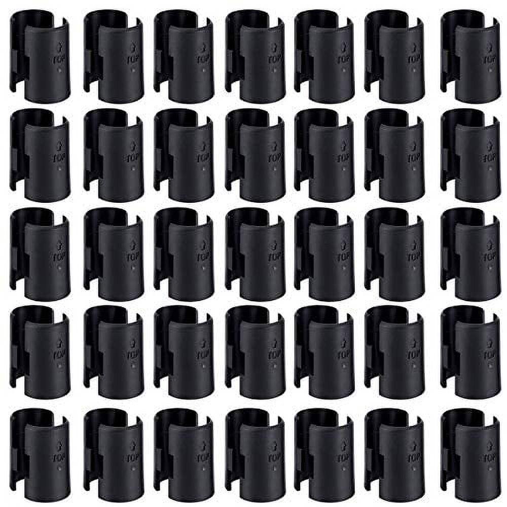 Black ABS Plastic Wire Shelf Lock Clips, 50 Pack