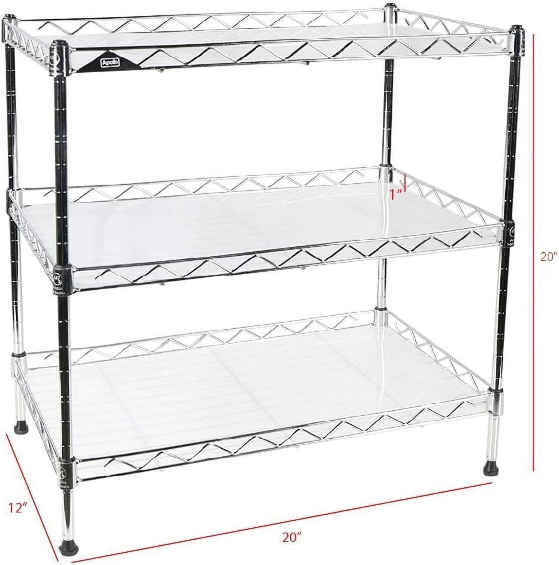 Apollo Hardware Chrome 3-Tier Wire Shelving