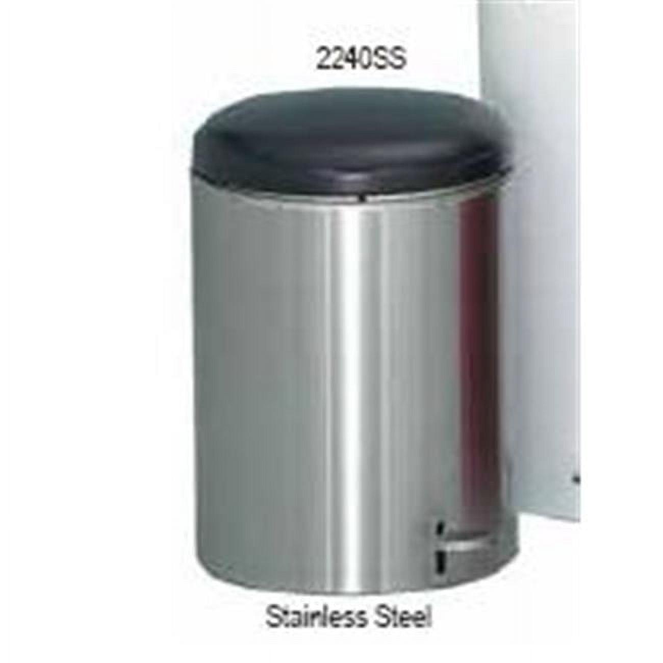 4 Gallon Silver Stainless Steel Pedal Trash Can