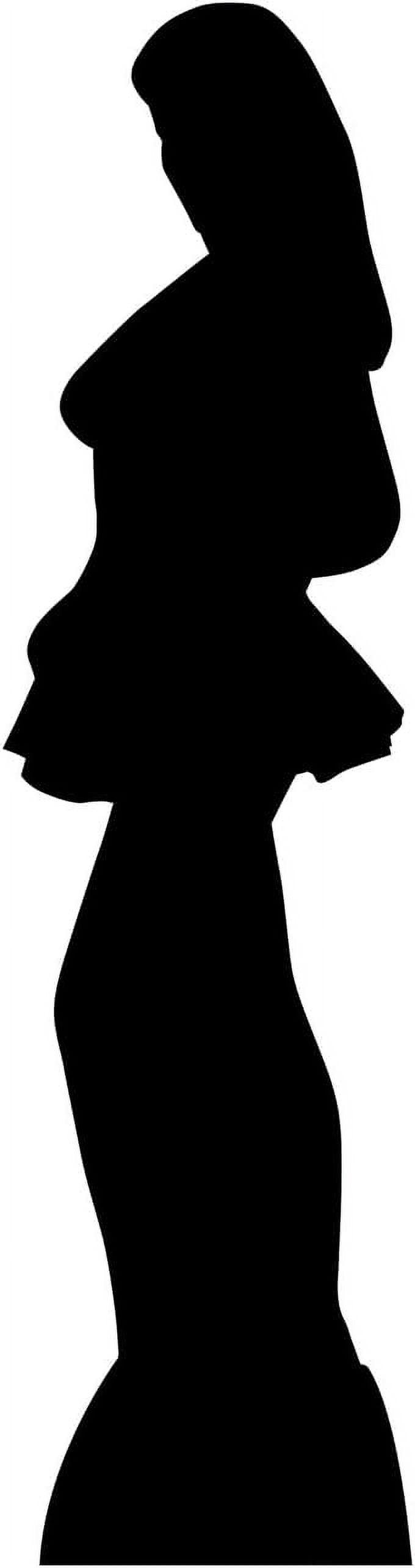 Life-Size Black Cardboard Woman Silhouette Standup