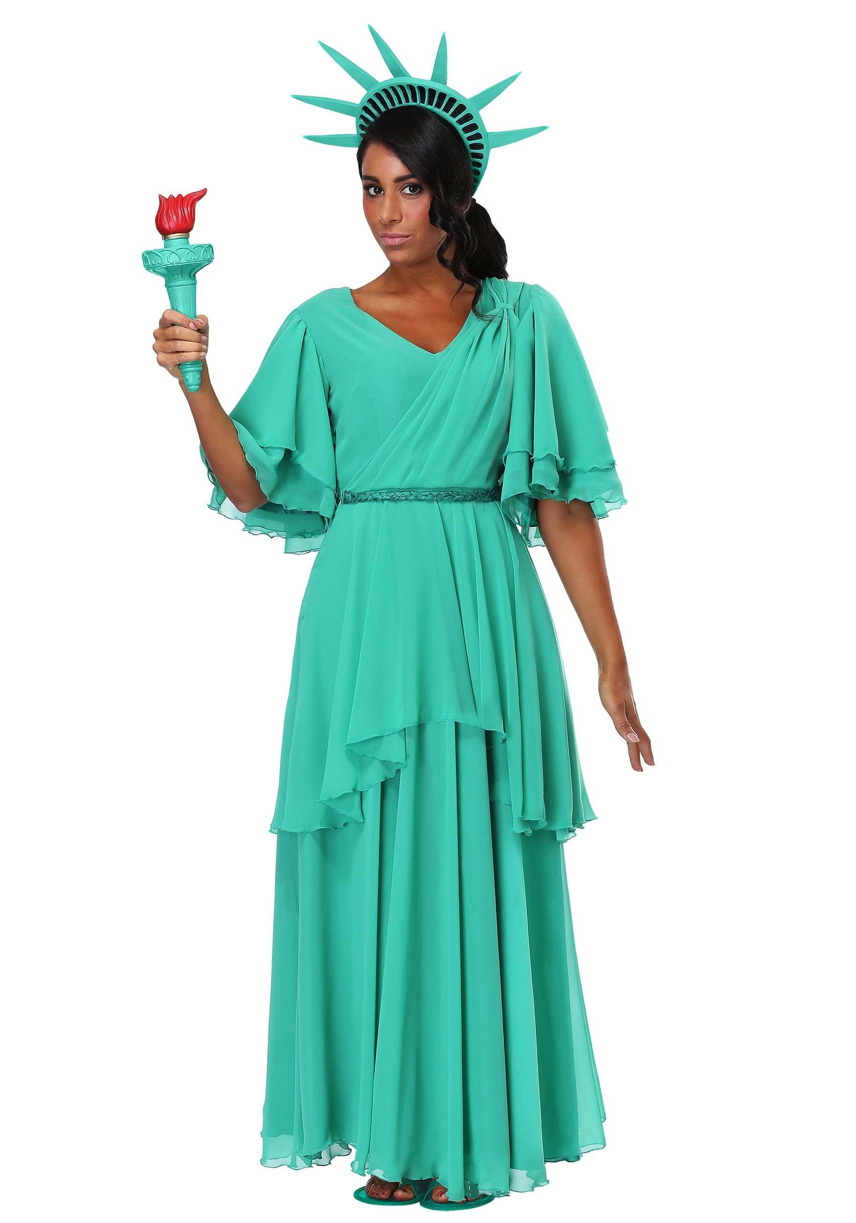HalloweenCostumes.com X Large Women Women's Statue of Liberty Costume, Blue