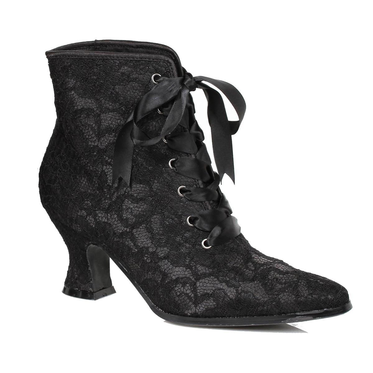 Womens Victorian Elizabeth Black Costume Boots size 6