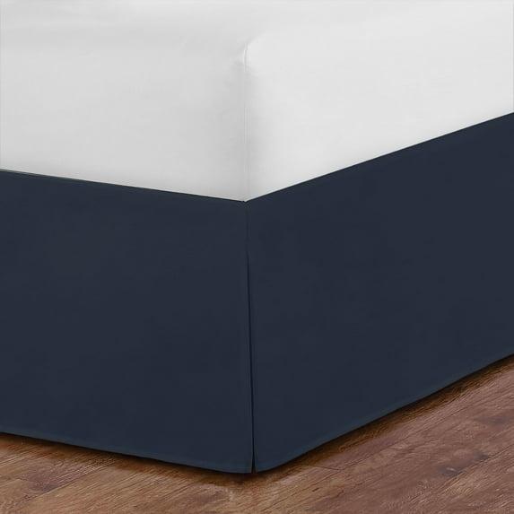 Nautica Solid Bedskirt 100% Cotton Fitted 15" Bed Skirt