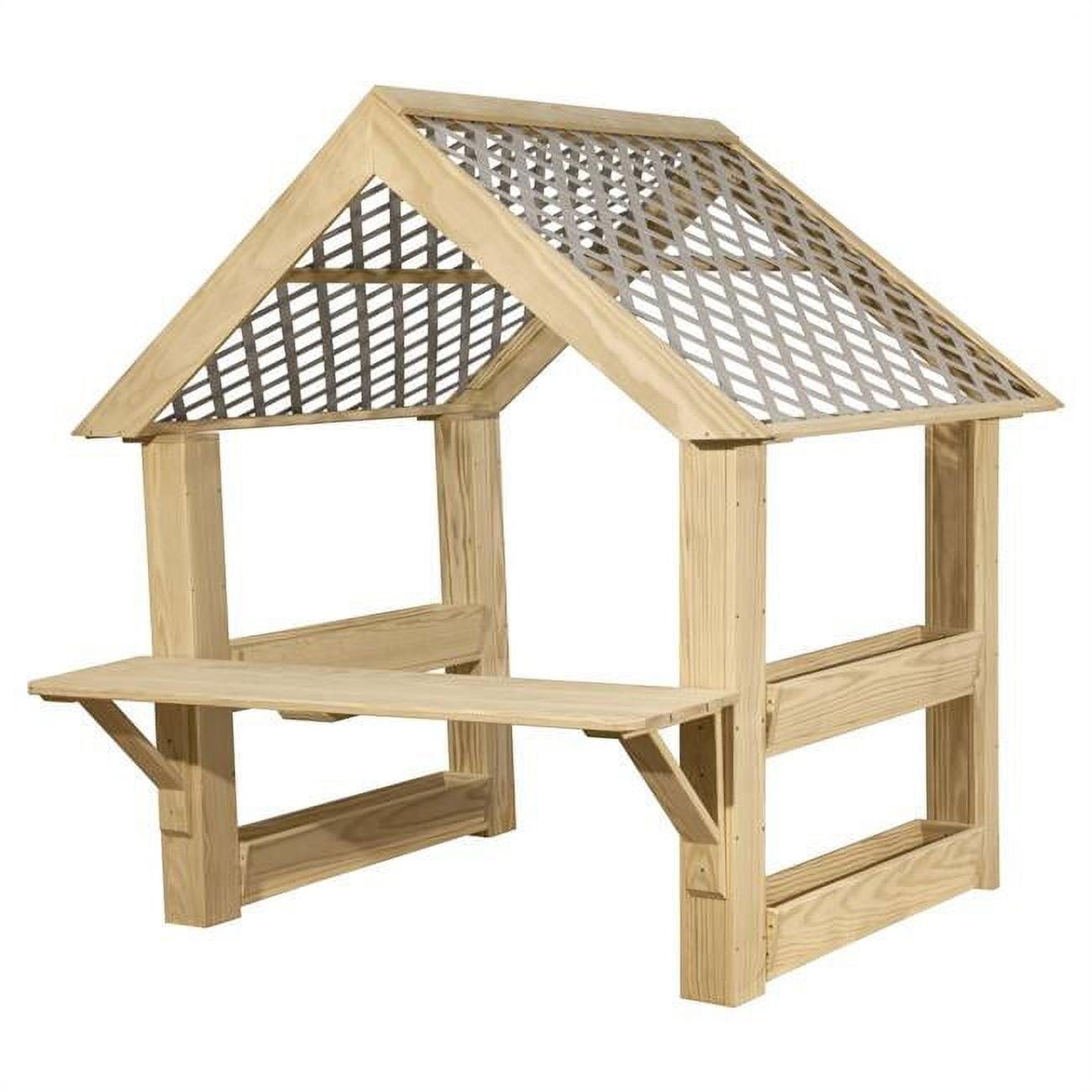 Natural Acetylated Wood Outdoor Garden Center with Roof