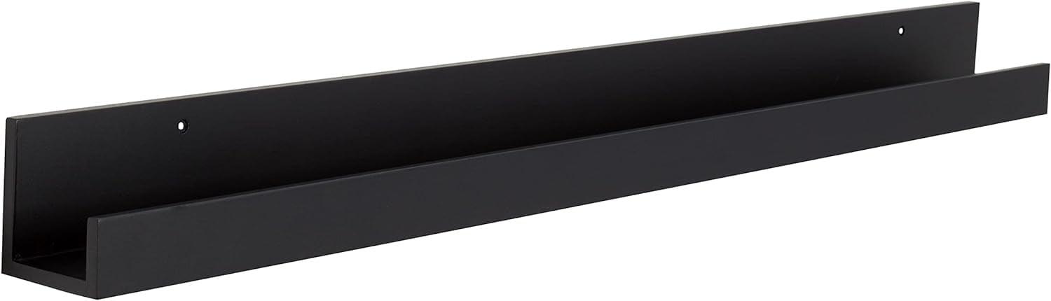 Black 42" Floating Wall Shelf for Living Room/Bedroom