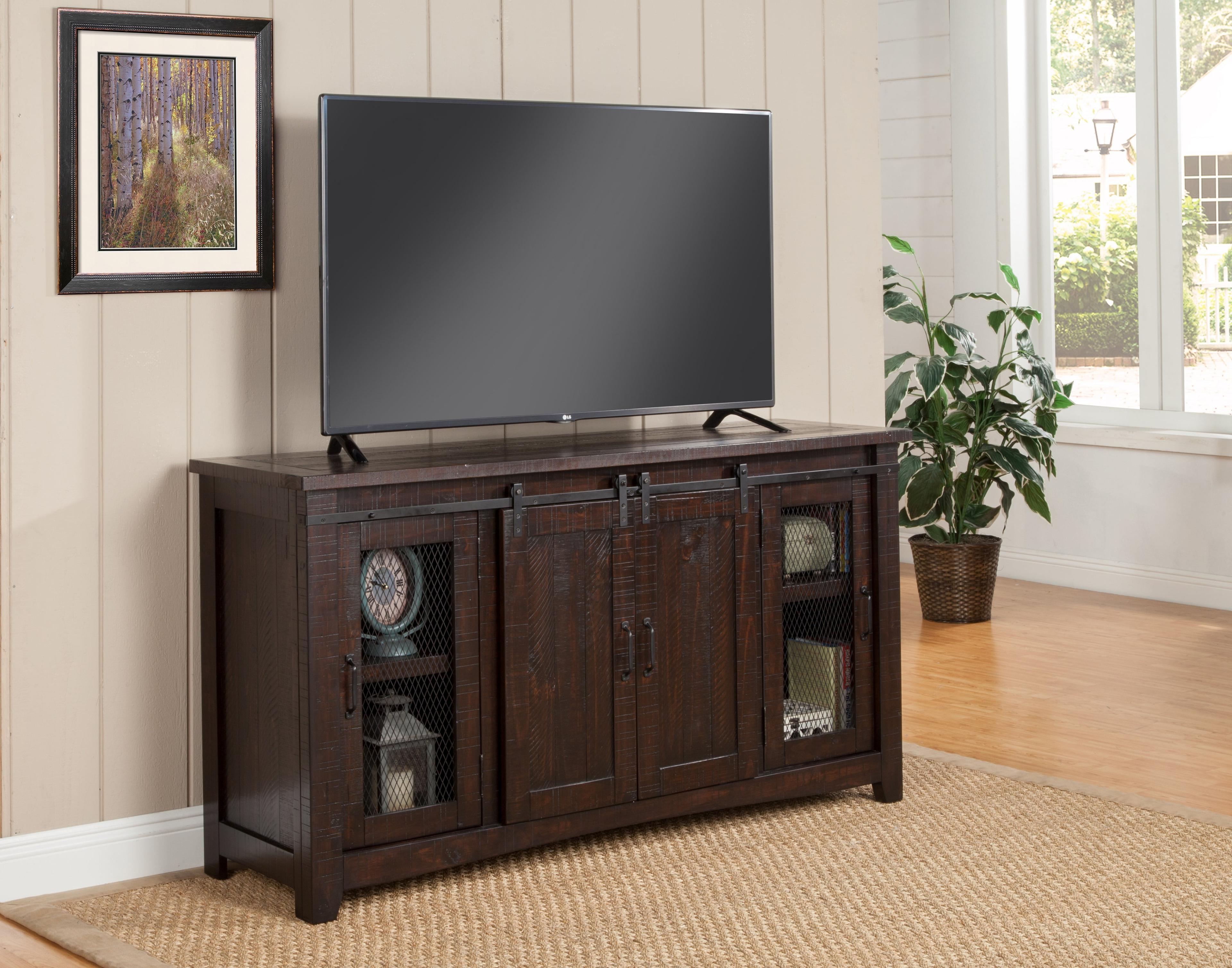 Durango 65" Solid Wood TV Stand Espresso Finish - Martin Svensson Home