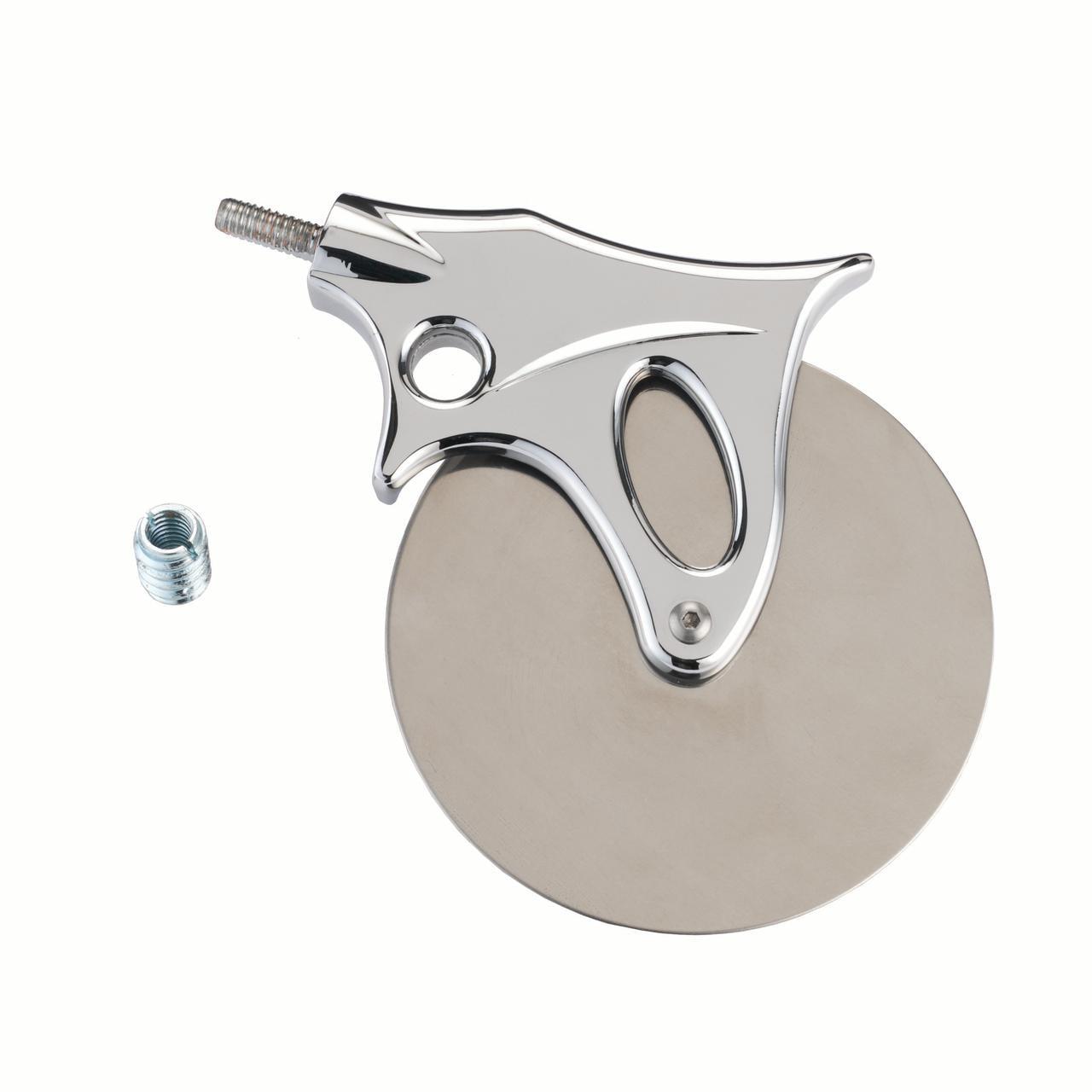 Chrome and Stainless Steel Pizza Cutter Kit with Customizable Handle