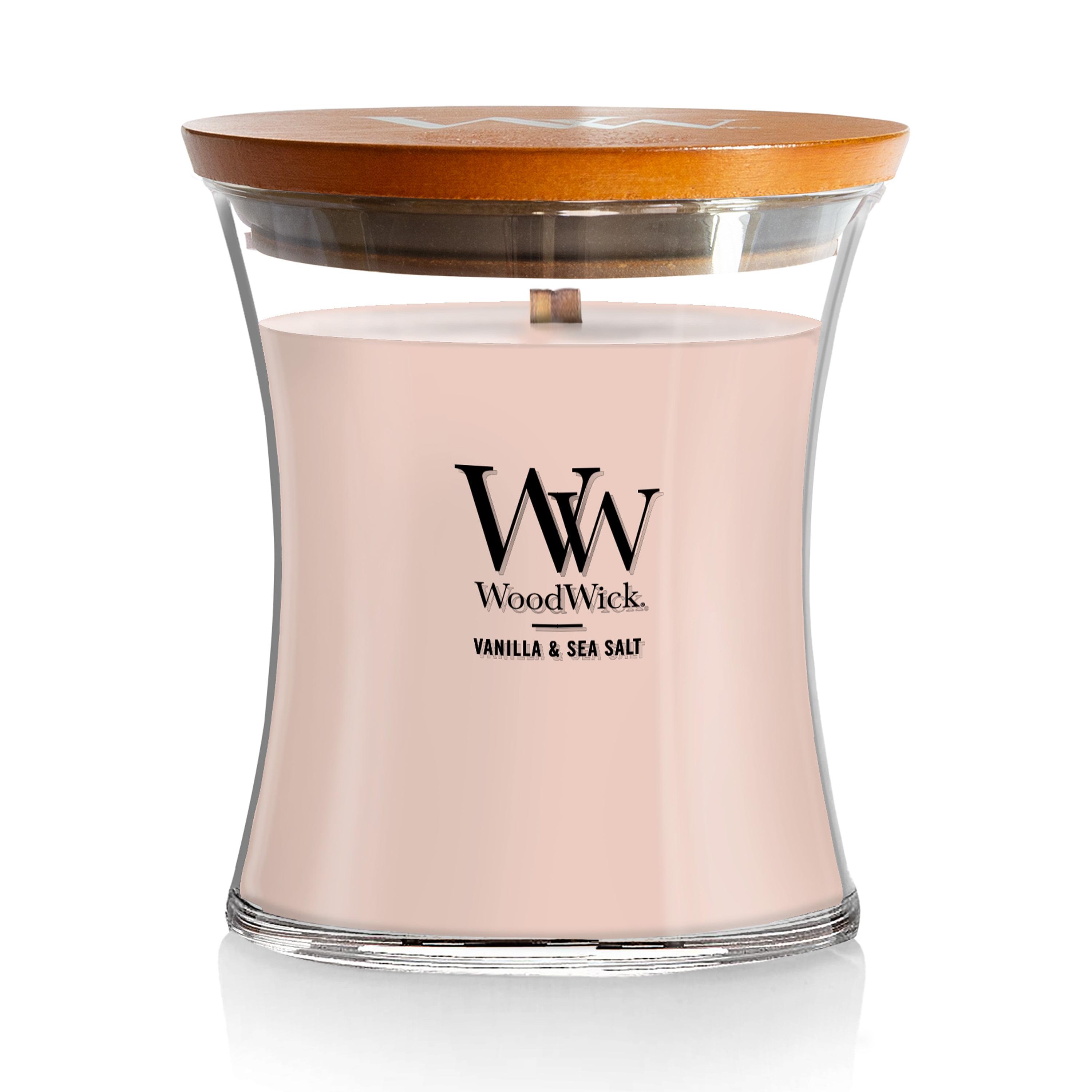 Medium Pink Soy Jar Candle with Vanilla & Sea Salt Scent