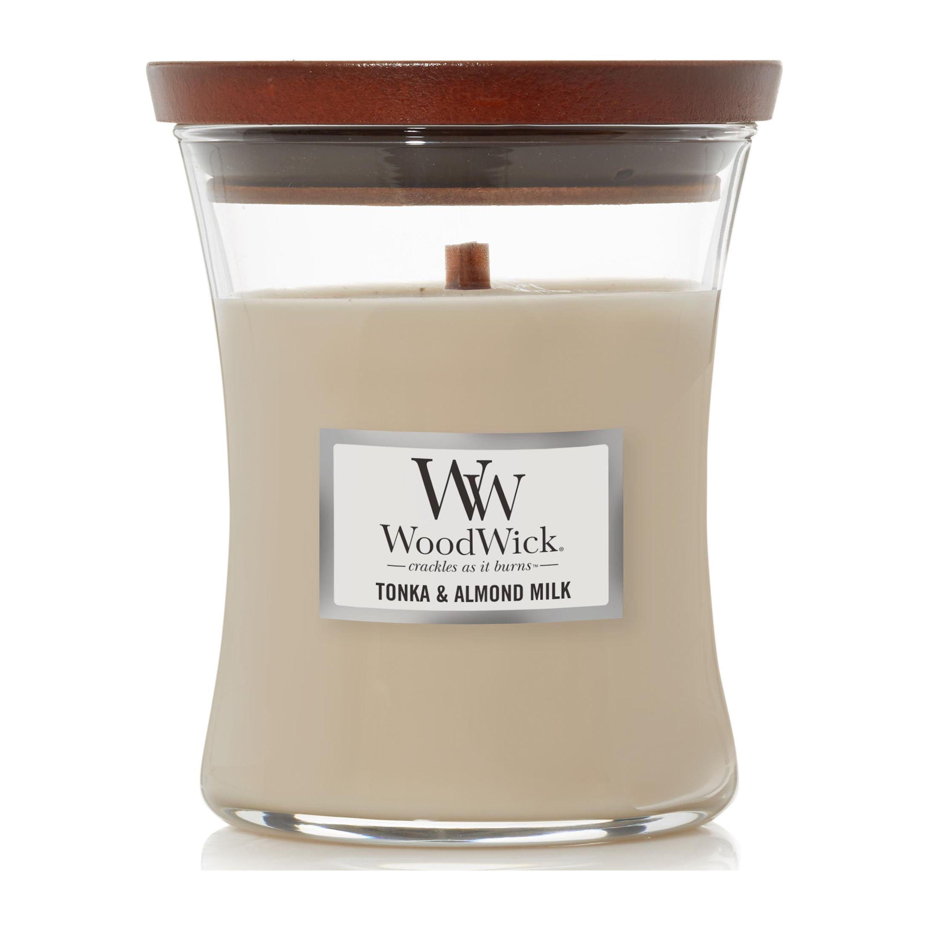 WoodWick Tonka & Almond Milk - 9.7oz Medium Hourglass Candle