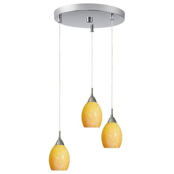Woodbridge Lighting Art Glass 3 - Light Cluster Pendant