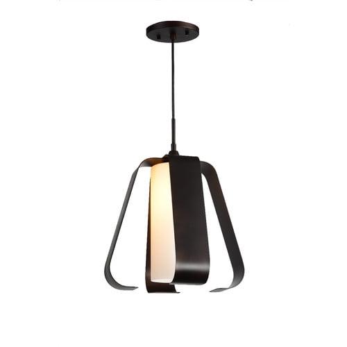 Bent Mini 20'' Bronze Geometric 1-Light Pendant