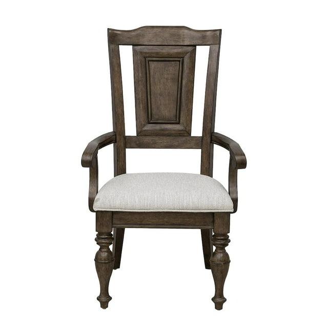 Pulaski Furniture Woodbury Wooden Arm Chair in Cowboy Boots Brown (Set of 2)