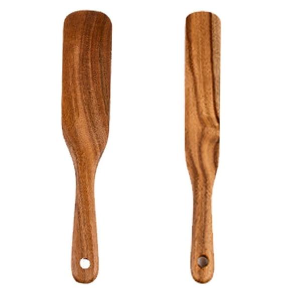 Wooden Kitchen Utensils Set of 2, Wooden Utensils for Cooking, stirring, Mixing, Serving