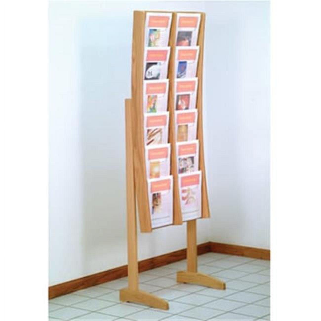 Light Oak Freestanding and Wall Mounted Magazine Rack