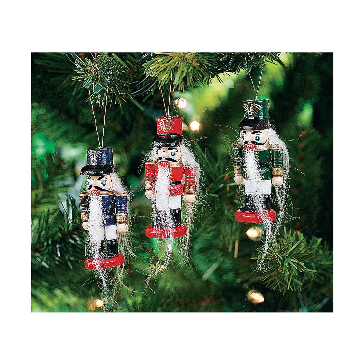 Assorted Wooden Nutcracker Christmas Tree Ornaments Set