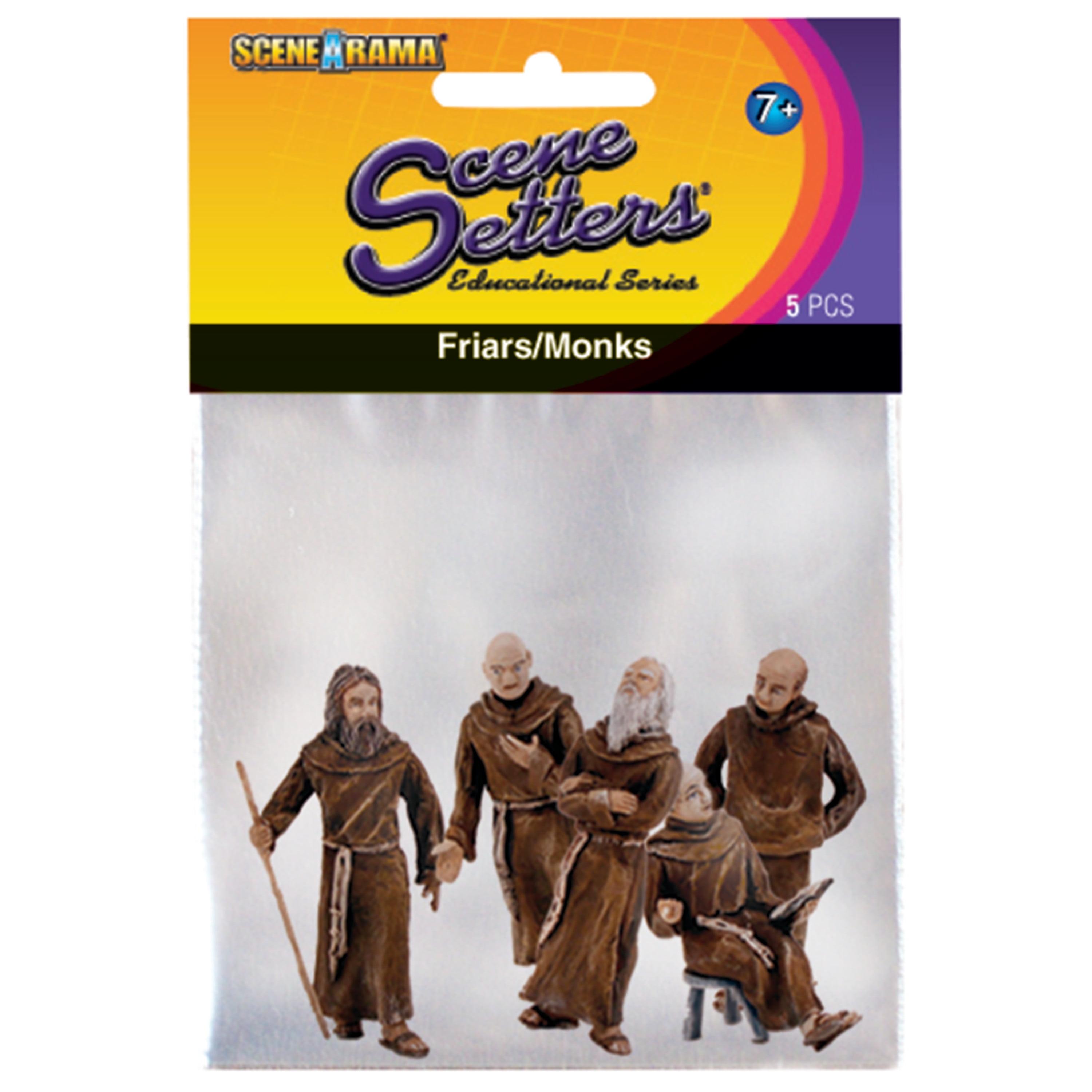 Miniature Friars and Monks Figurine Set for Dioramas