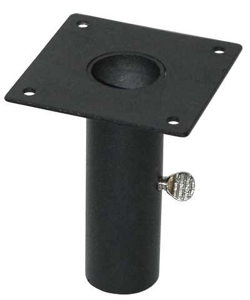 Black Steel Bird House or Feeder Pole Mount Adapter