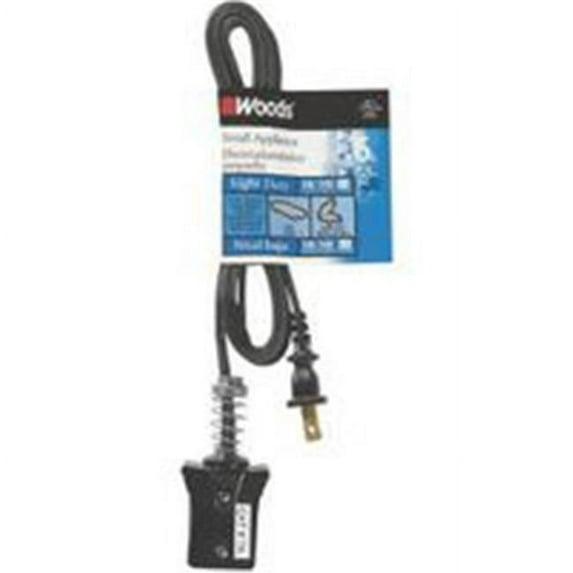 Woods 0291 Household Appliance Cords, 6', Black