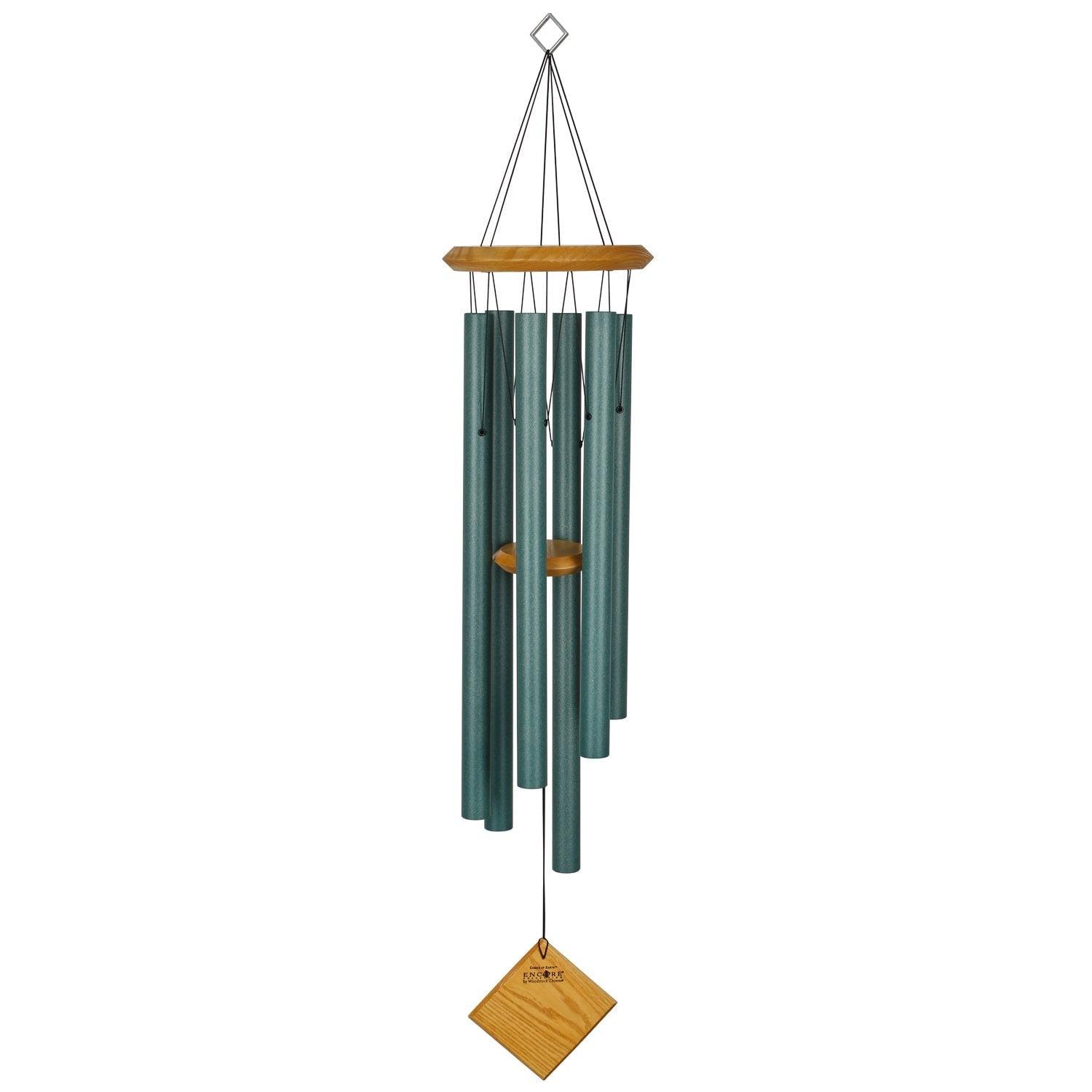 37'' Verdigris Aluminum and Wood Wind Chime