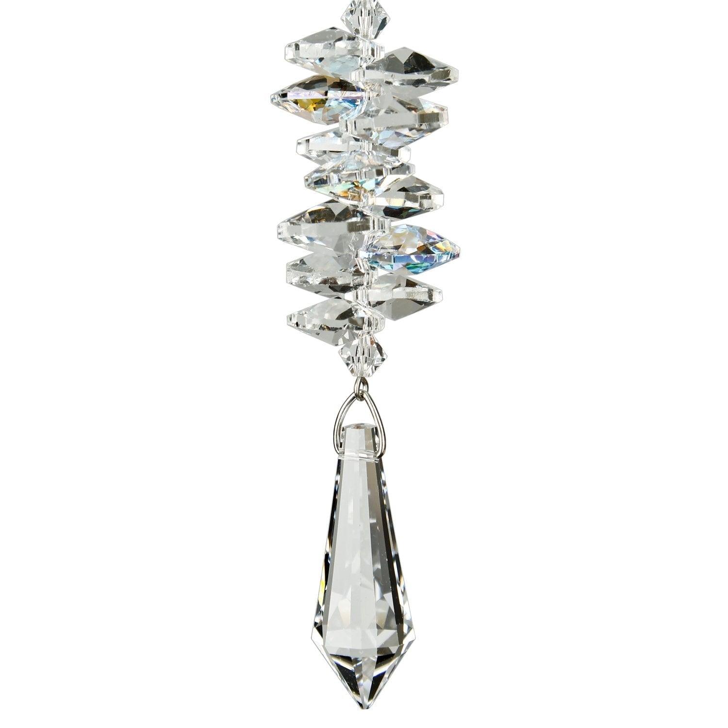 Icicle Crystal Cascade Suncatcher in Ice-Clear Finish