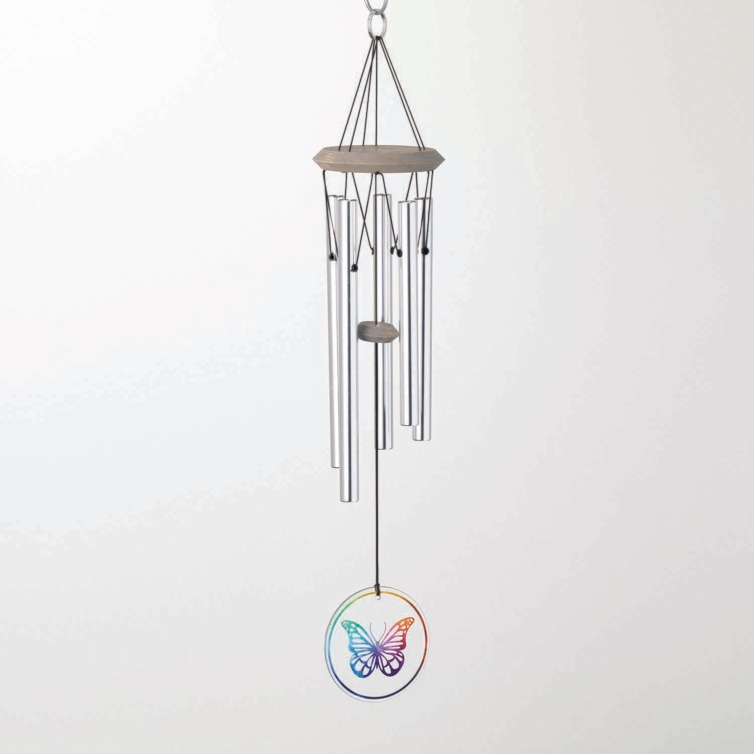 Woodstock Chimes Signature Collection, Habitats Chime, 22'' Glass Butterfly Wind Chime Habitats And Nature Wind Chimes For Outdoor, Patio, Home Or Garden Decor (HCGLB) | Wayfair