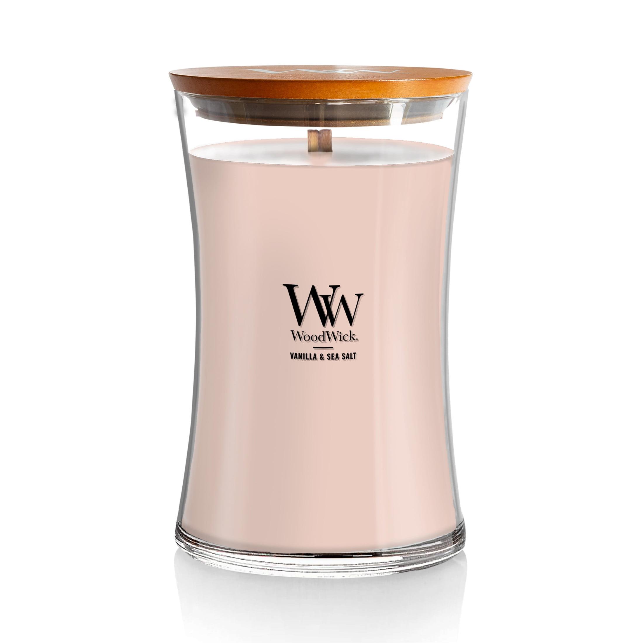 Woodwick Large Hourglass Candle, Vanilla & Sea Salt, 21.5 oz.