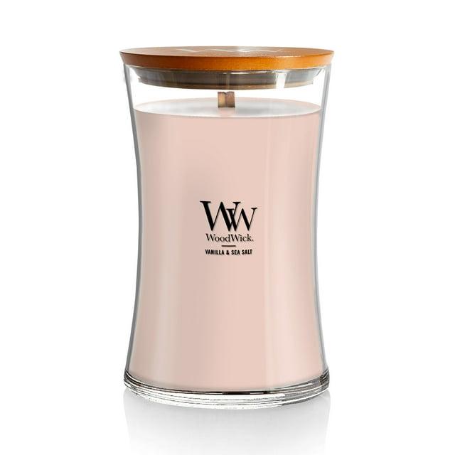 Woodwick Large Hourglass Candle, Vanilla & Sea Salt, 21.5 oz.